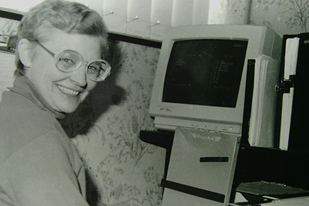 Shirley Crawford in her early years at SUNY Morrisville