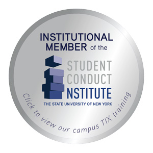 Institutional Member of the Student Conduct Nstitute. Click to view our campus TIX training.