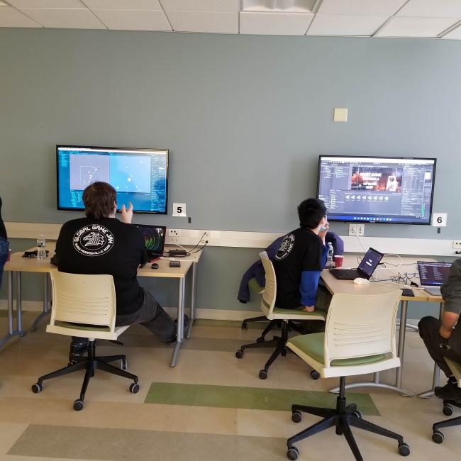Students at the 2022 Game Jam