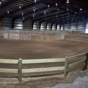 The arena at the SUNY Morrisville Equine Rehabilitation Center